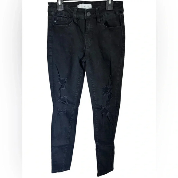 KanCan Black Distressed Jeans size 5/26 - Picture 1 of 10